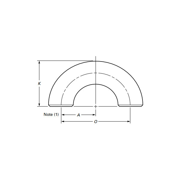 Sučeono zavareno koljeno od 180 stupnjeva